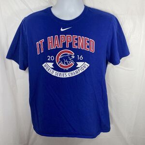 Nike MLB Chicago Cubs Men's Large Athletic Cut World Series 2016 Graphic T Shirt